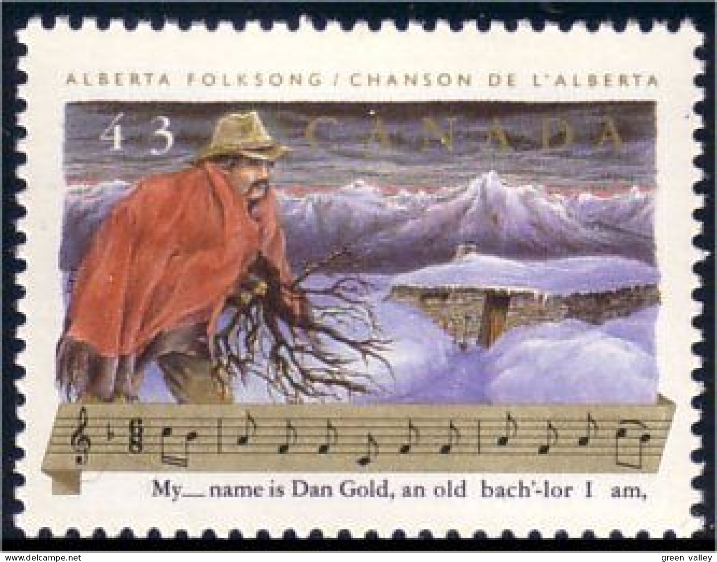 Canada Alberta Folksong Music MNH ** Neuf SC (C14-91a) - Unused Stamps