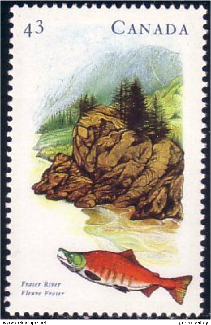 Canada Fleuve Fraser River Saumon Salmon MNH ** Neuf SC (C14-85a) - Unused Stamps