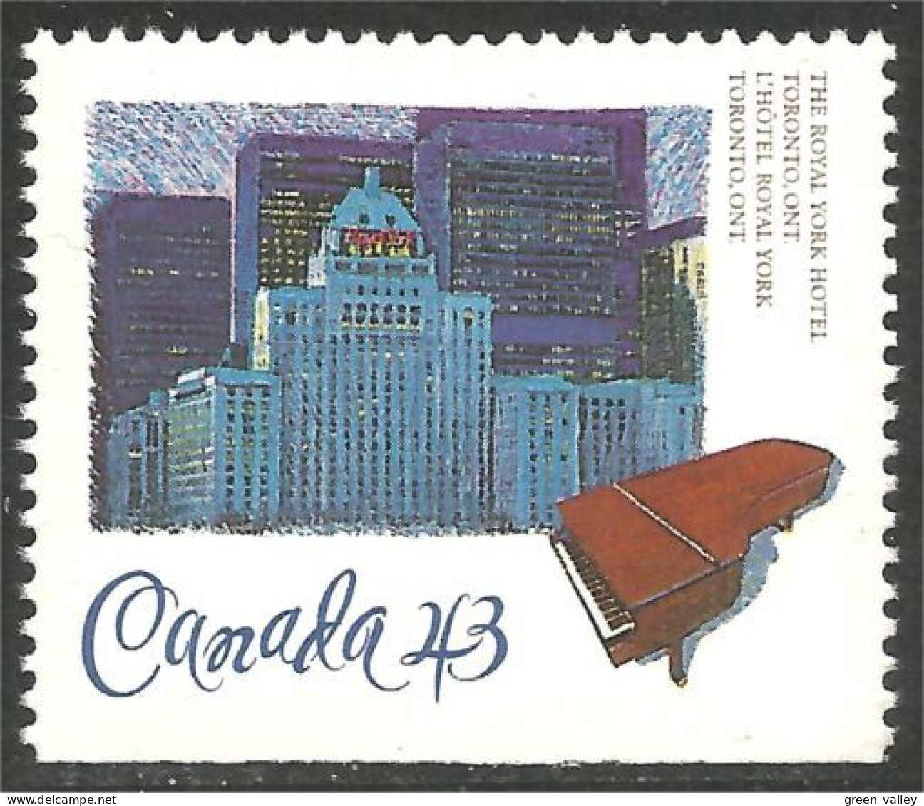 Canada CPR Royal York Hotel Toronto ON Piano MNH ** Neuf SC (C14-69bb) - Hostelería - Horesca