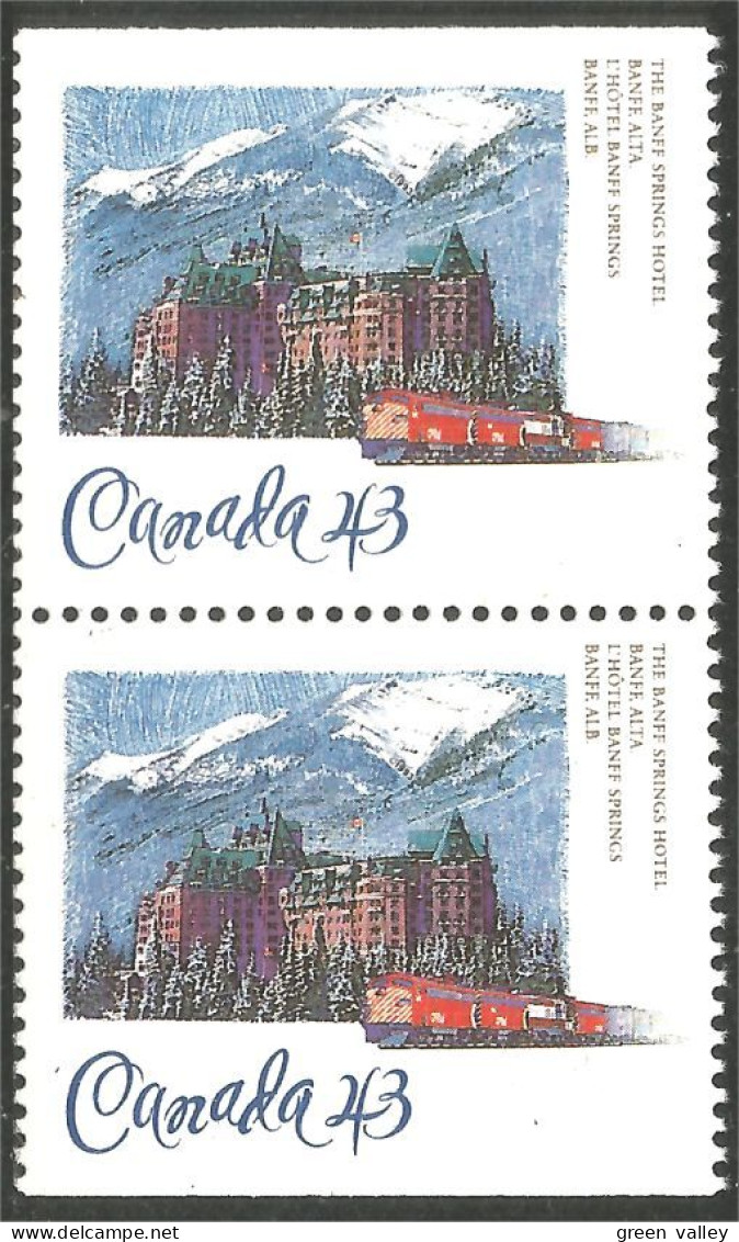 Canada CPR Banff Springs Hotel AB Train Zug Treno Paire MNH ** Neuf SC (C14-68pr) - Ongebruikt