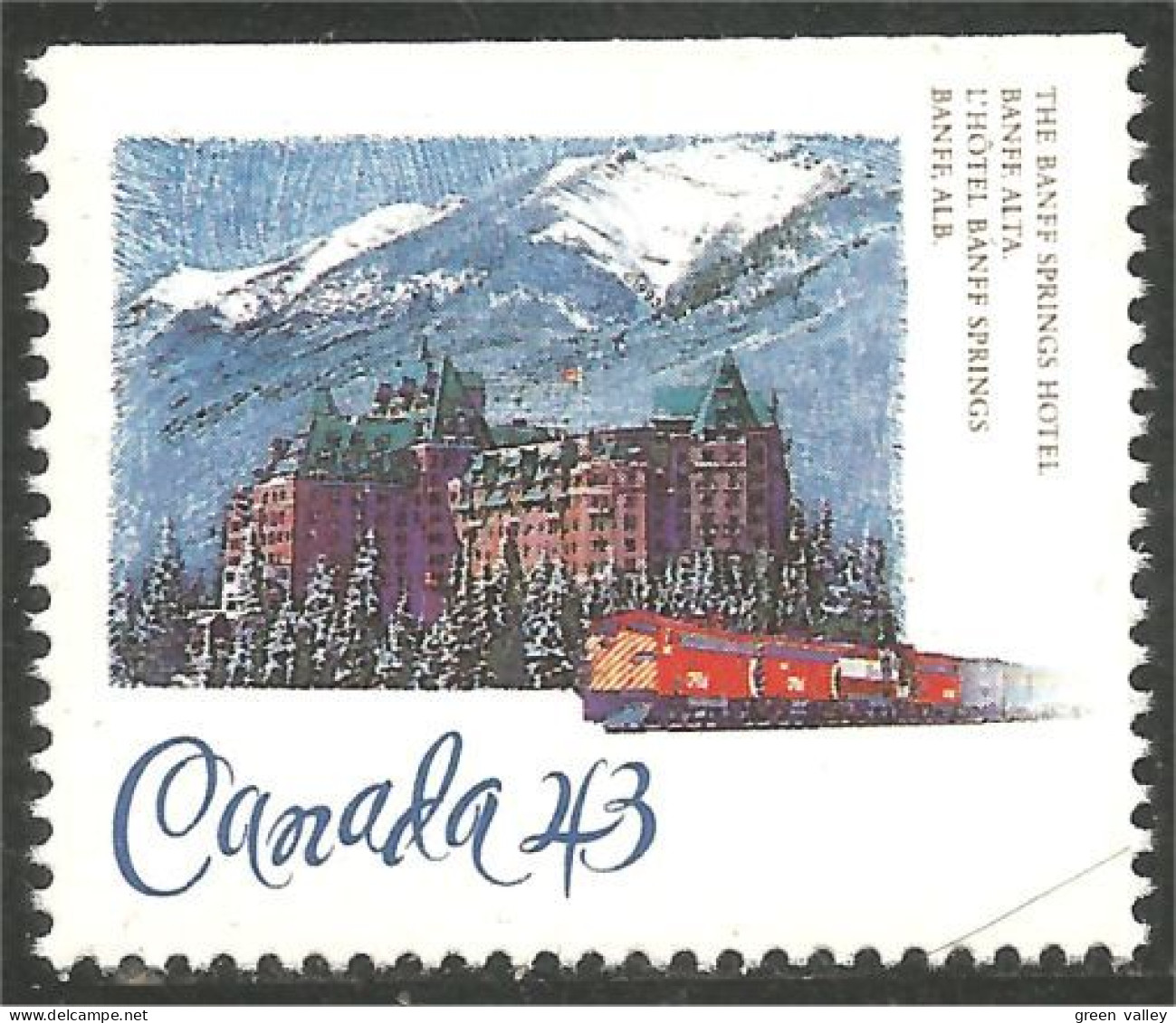 Canada CPR Banff Springs Hotel AB Train Zug Treno MNH ** Neuf SC (C14-68hb) - Hotel- & Gaststättengewerbe