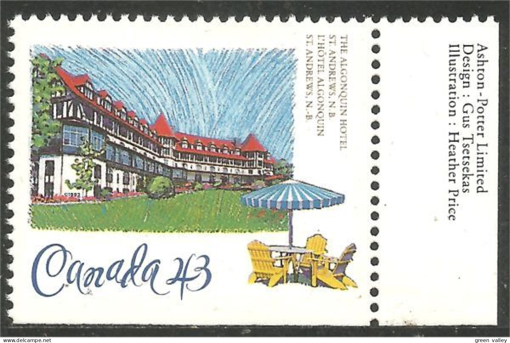 Canada CPR Empress Hotel Victoria BC MNH ** Neuf SC (C14-71bta) - Nuovi