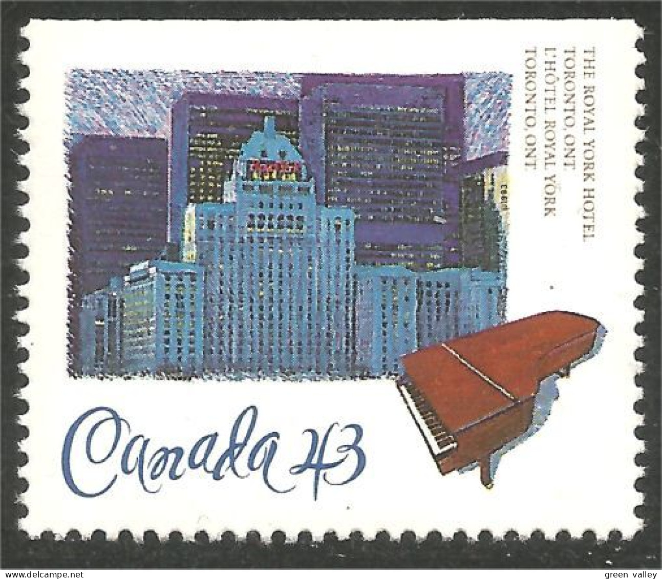 Canada CPR Royal York Hotel Toronto ON Piano MNH ** Neuf SC (C14-69h) - Unused Stamps