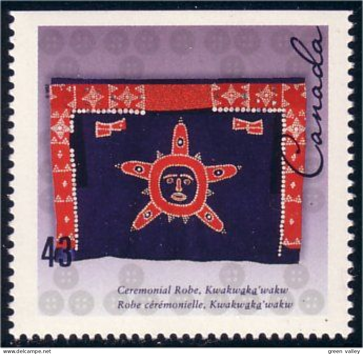 Canada Ceremonial Robe Ceremonielle MNH ** Neuf SC (C14-64hb) - Textile