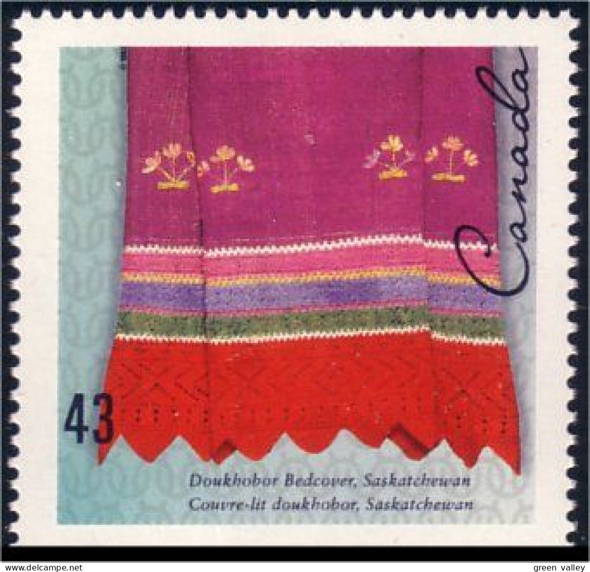 Canada Bedcover Couvre-lit MNH ** Neuf SC (C14-63bb) - Textiel