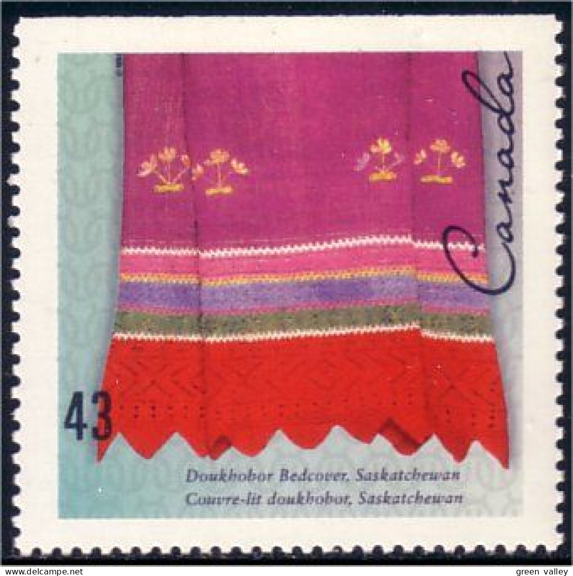 Canada Bedcover Couvre-lit MNH ** Neuf SC (C14-63hb) - Textiel