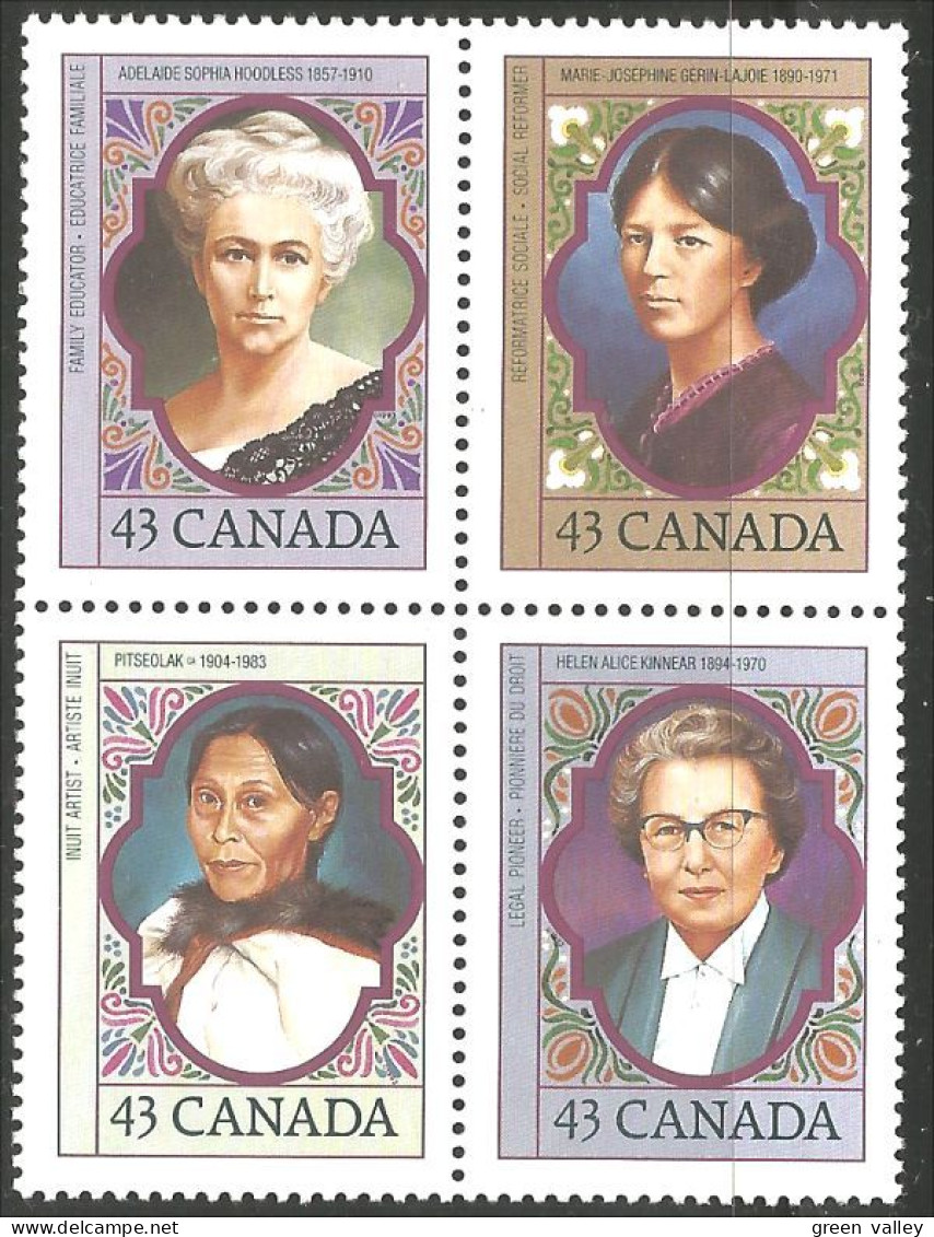 Canada Hoodless Ashoona Kinnear Gerin-Lajoie MNH ** Neuf SC (C14-59ab) - Berühmte Frauen
