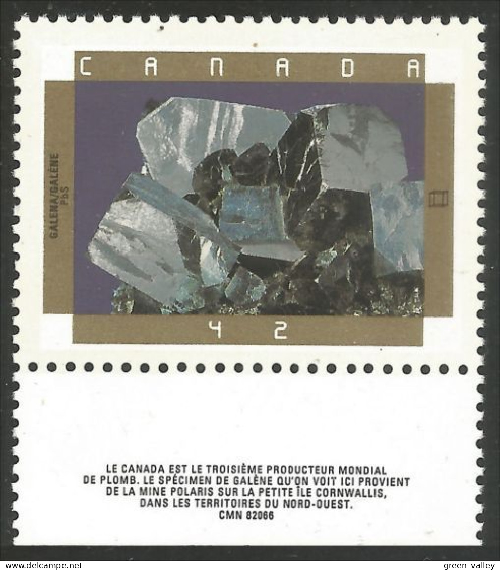 Canada Minerals Lead Galena Galene Plomb MNH ** Neuf SC (C14-39ba) - Unused Stamps