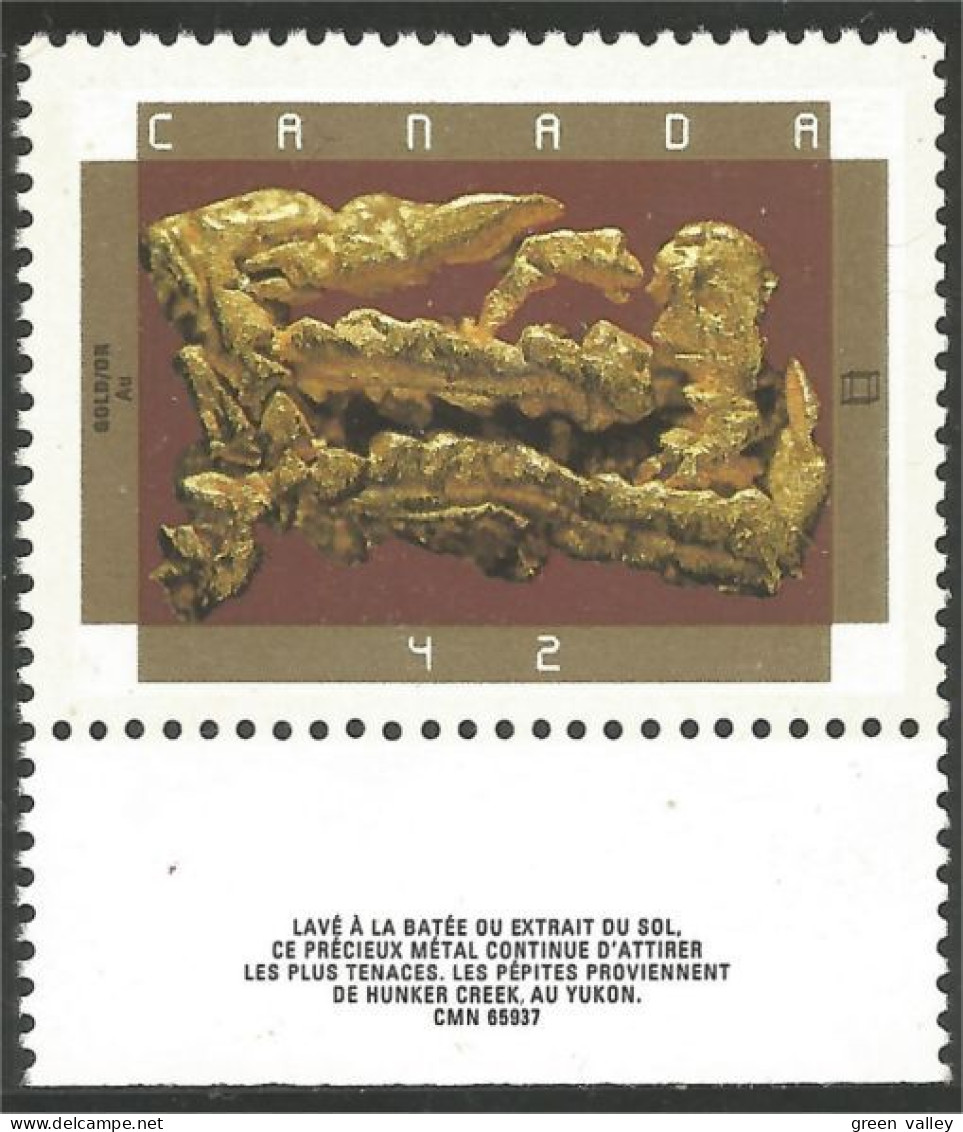 Canada Minerals Gold Nugget Pepite Or MNH ** Neuf SC (C14-38ba) - Nuevos