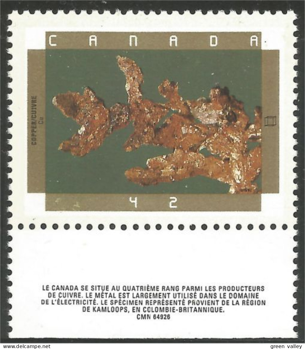 Canada Minerals Copper Cuivre MNH ** Neuf SC (C14-36ba) - Unused Stamps