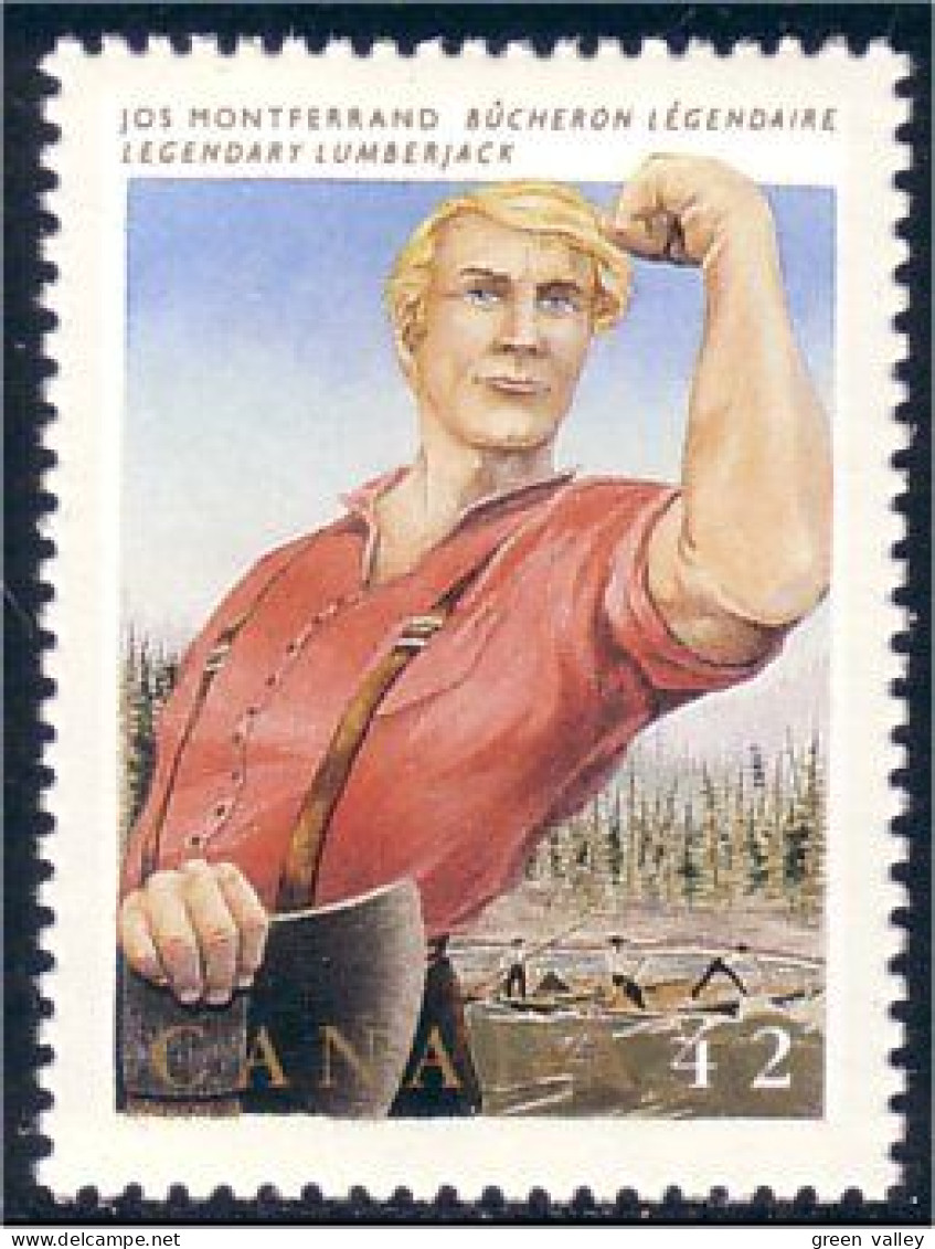 Canada Folklore Jos Montferrand Lumberjack Bucheron MNH ** Neuf SC (C14-35a) - Unused Stamps