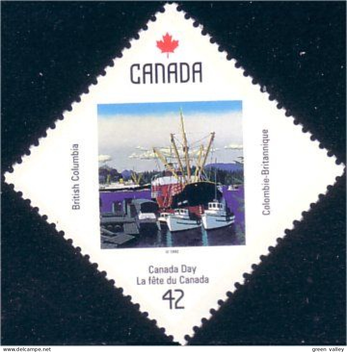 Canada British Columbia Bateau Ship Boat Schiffe MNH ** Neuf SC (C14-29b) - Ships