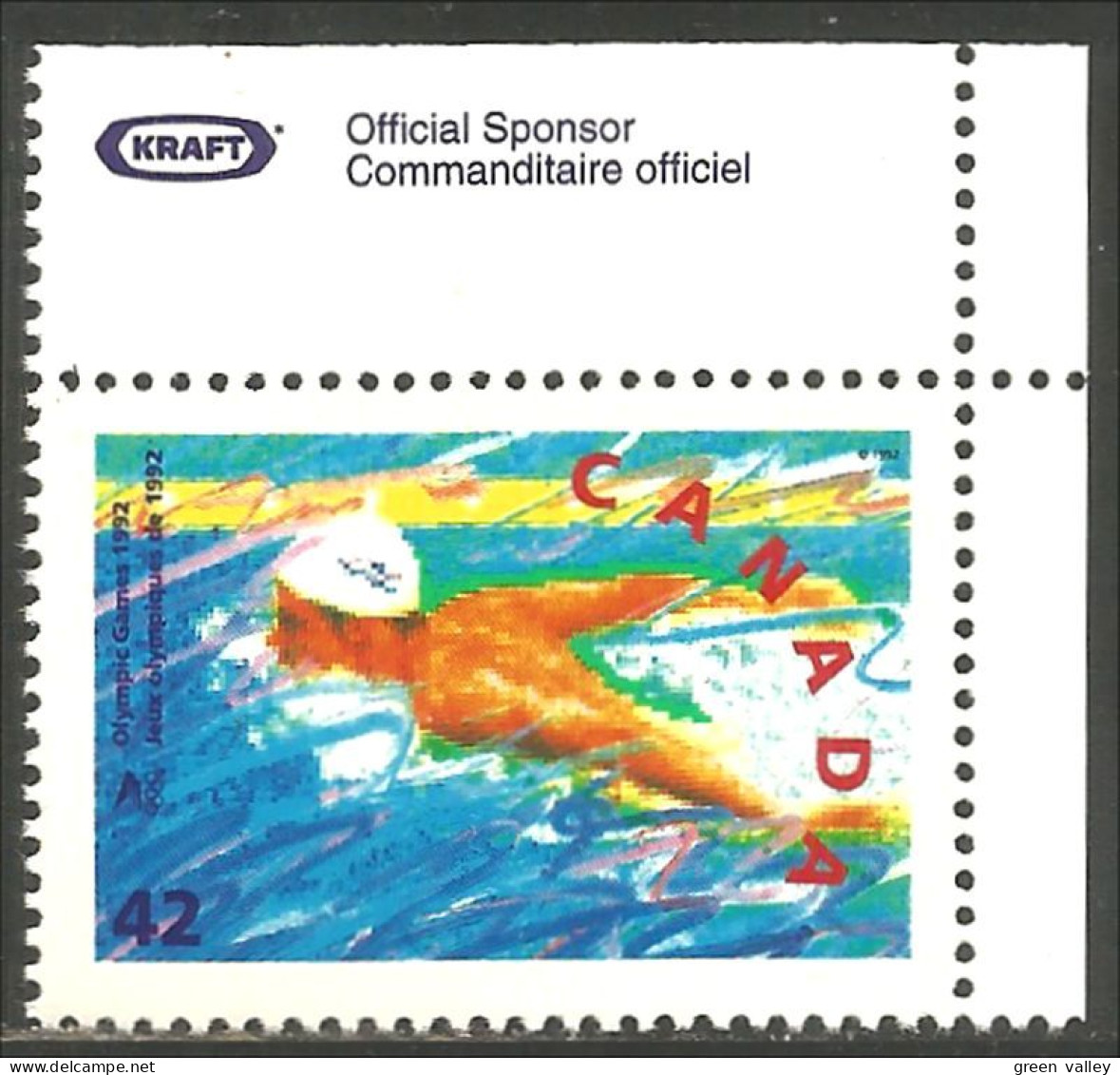 Canada Barcelone Swimming Natation Commanditaire Officiel Kraft MNH ** Neuf SC (C14-18b) - Levensmiddelen