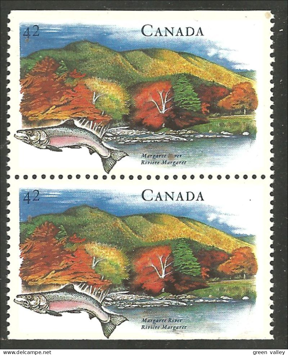 Canada Saumon Salmon Margaree River Paire MNH ** Neuf SC (C14-08pr) - Ongebruikt