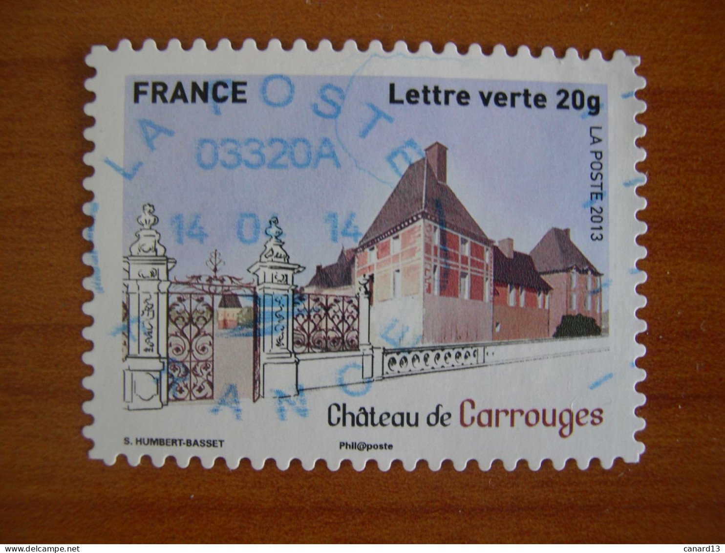 France Obl   N° 871  Cachet Rond Bleu - Used Stamps