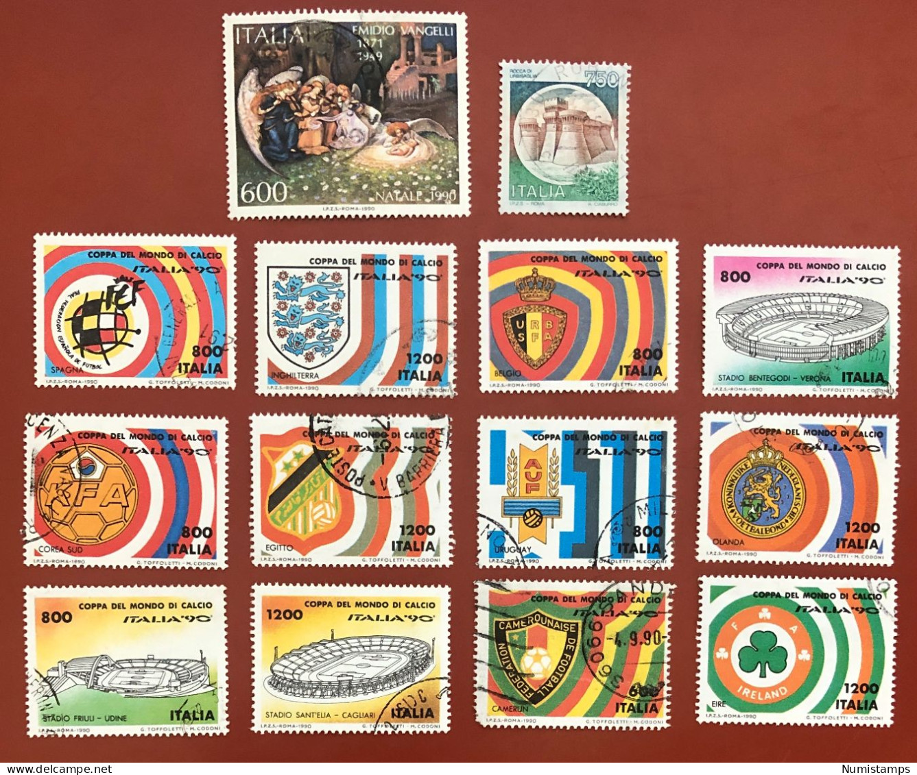 1990 - Italian Republic (14 Used Stamps) ITALY STAMPS - 1981-90: Usados