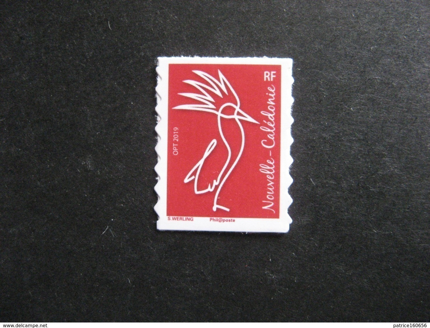 Nouvelle-Calédonie: TB N° 1372 : Cagou Autoadhésif Rouge ( Année 2019 ), Neuf XX . - Unused Stamps