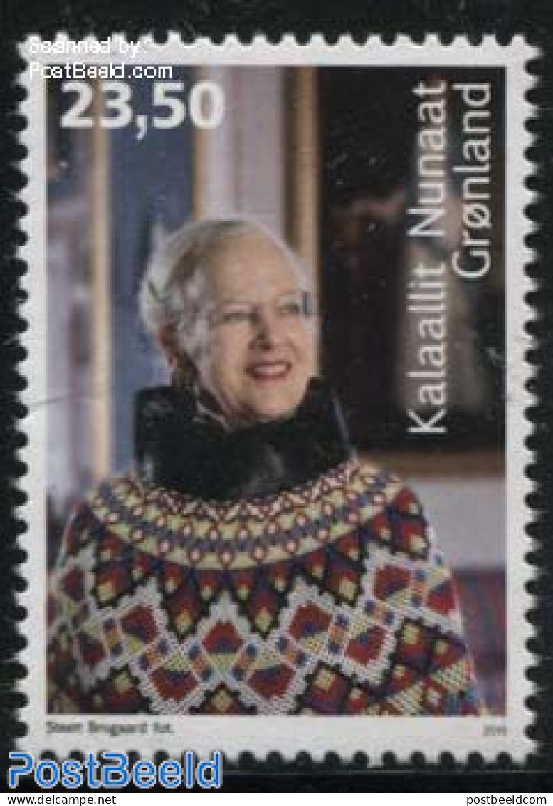 Greenland 2015 Queen Margrethe 75th Birthday 1v, Mint NH, History - Kings & Queens (Royalty) - Nuovi