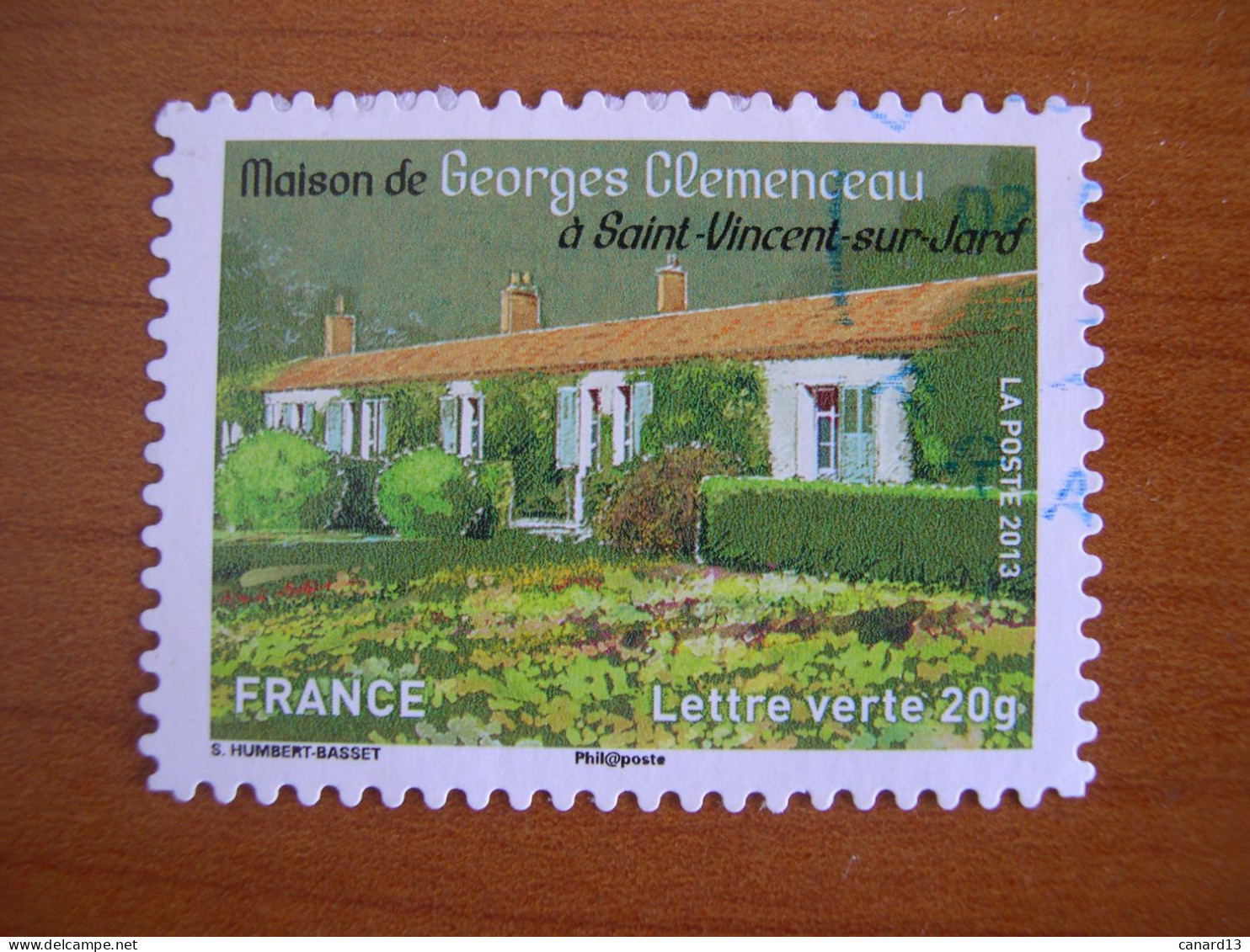 France Obl   N° 868  Cachet Rond Bleu - Usados