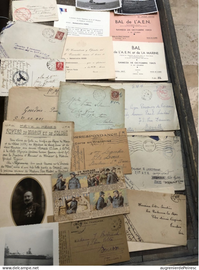 Lot De Photos, Lettres Et Cartes Militaria France 1939-1960 - Dokumente