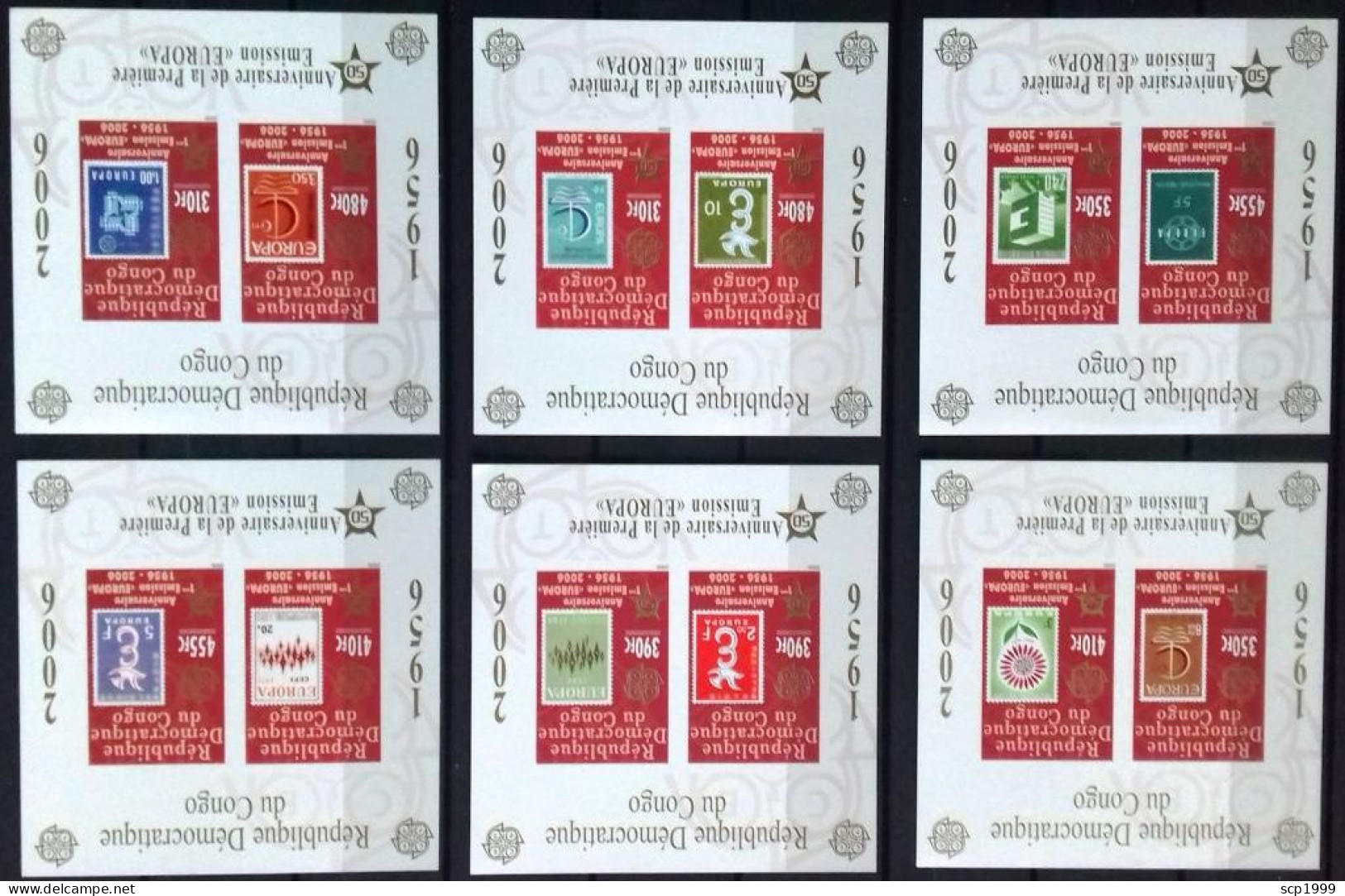 Congo 2006 - Europa 50 Years Stamps 6 X S/S MNH - Nuevas/fijasellos