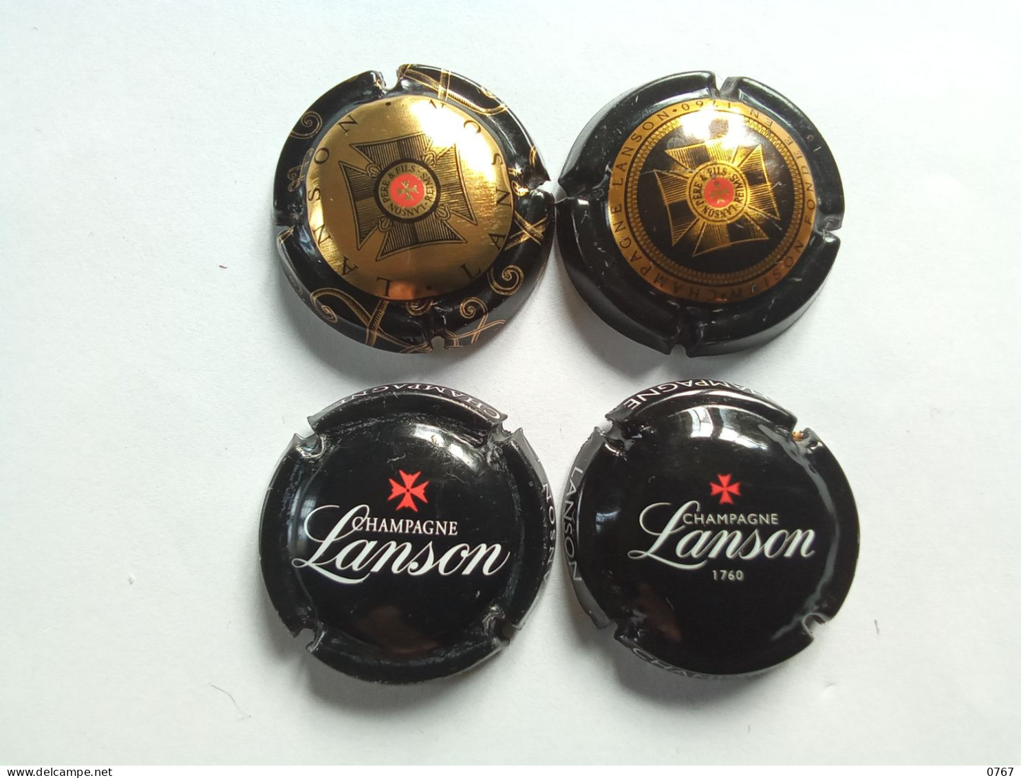 Lot De 4 Capsules Muselets Champagne Lanson Différentes  ( Bazarcollect28 ) - Lanson
