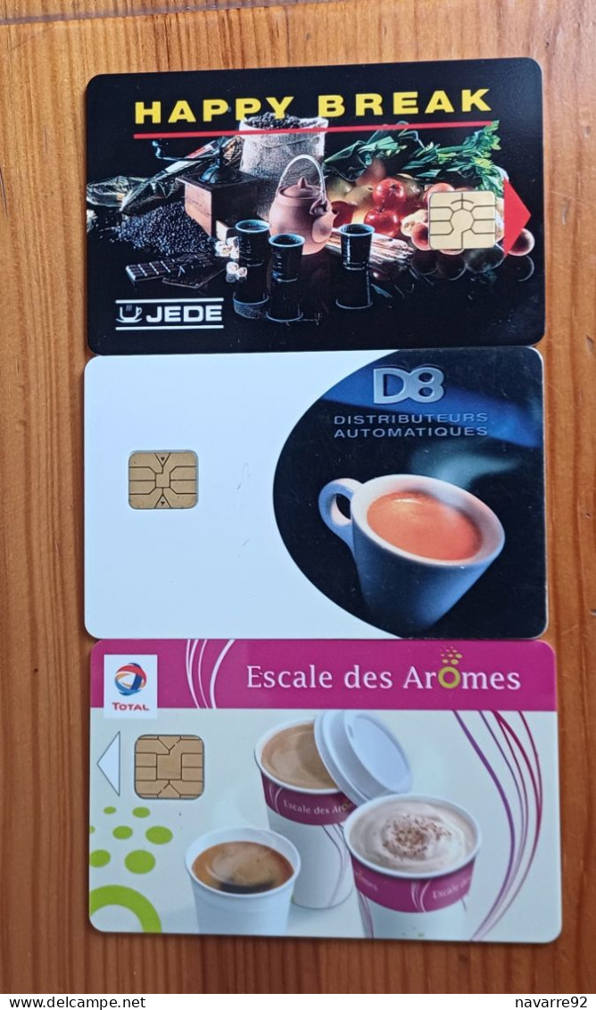 LOT 3 CARTES A PUCE DISTRIBUTEURS AUTOMATIQUES B.E ET T.B.E !!! - Cartes De Fidélité Et Cadeau