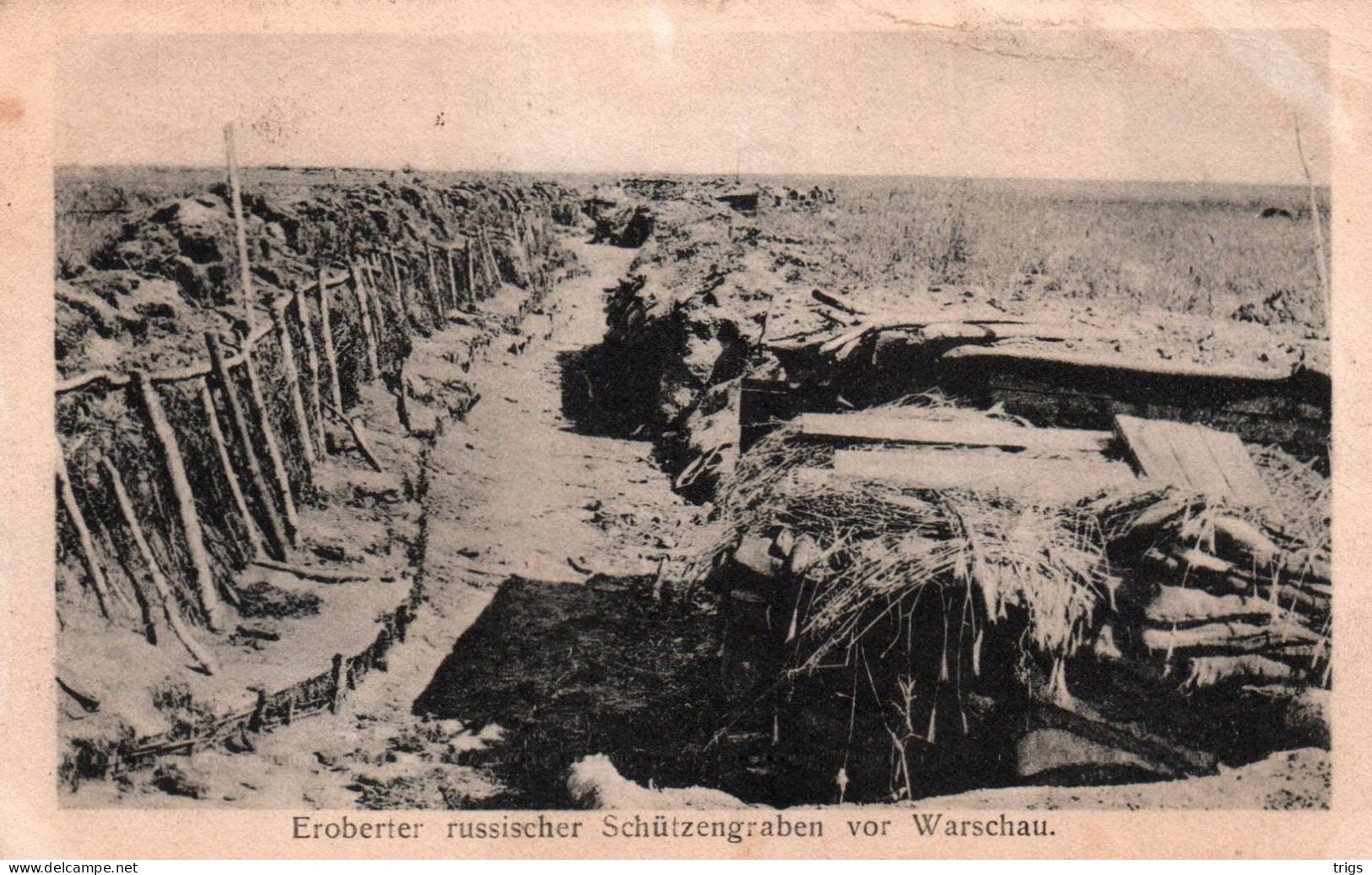 (1914-1918) - Eroberter Russischer Schützengraben Vor Warschau - War 1914-18