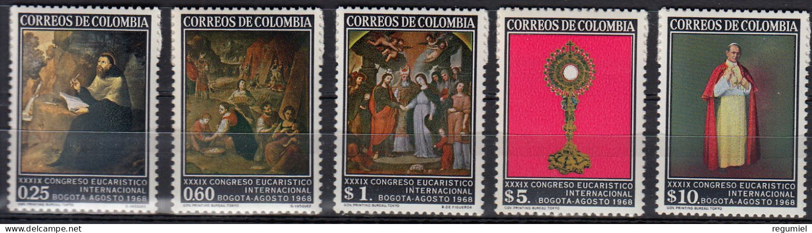 Colombia  637/641 ** MNH. 1968 - Kolumbien