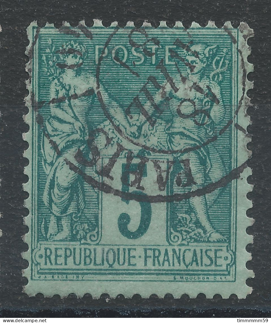 Lot N°82779   N°75, Oblitéré Cachet à Date Des IMPRIMES PARIS PP 40 "R.ETIENNE-DOLET" - 1876-1898 Sage (Tipo II)