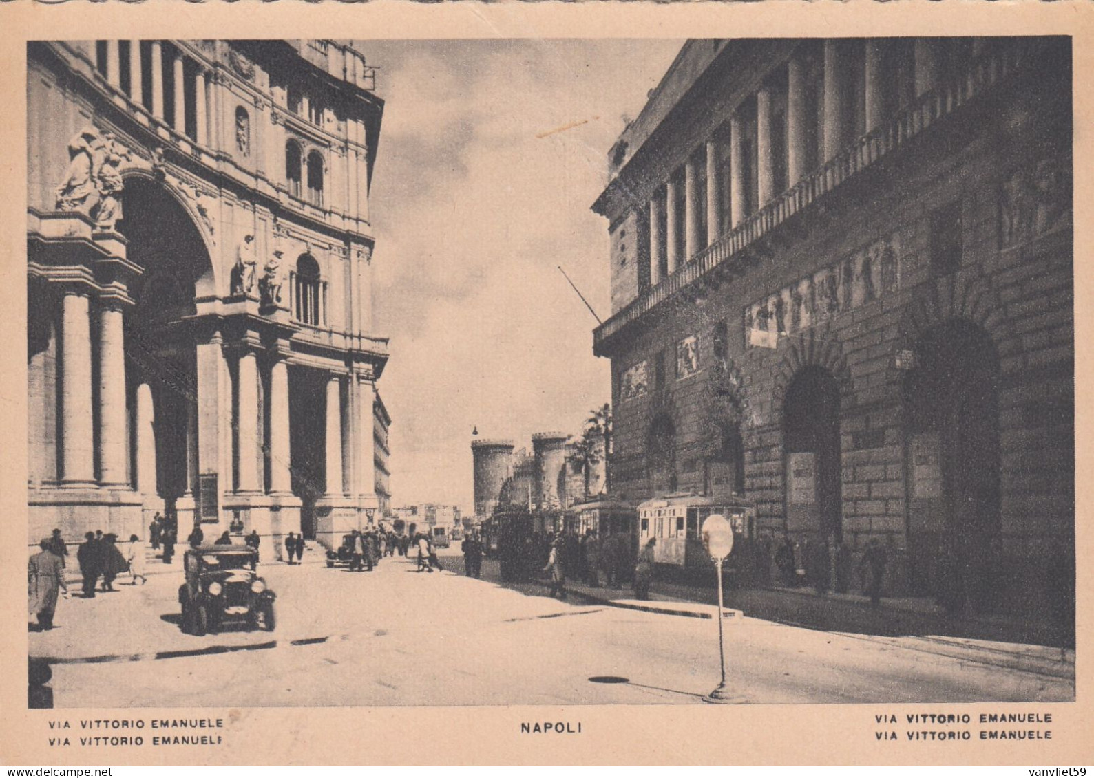 NAPOLI-VIA VITTORIO EMANUELE-CARTOLINA NON VIAGGIATA ANNO1940 - Napoli