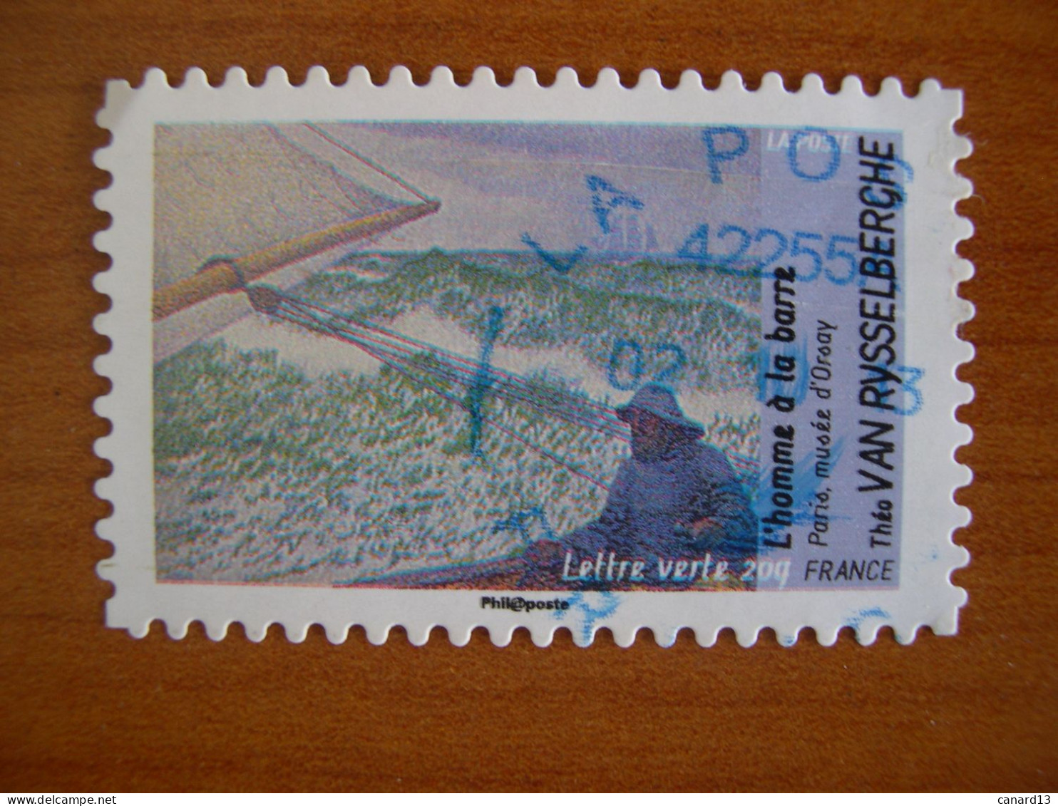 France Obl   N° 832  Cachet Rond Bleu - Gebraucht