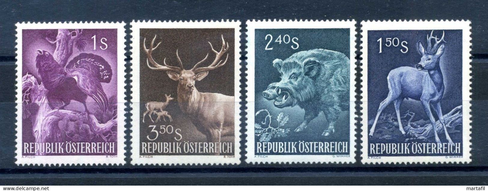 1959 AUSTRIA SET MNH ** 904/907 Caccia A Vienna, Animali, Fauna - Nuovi