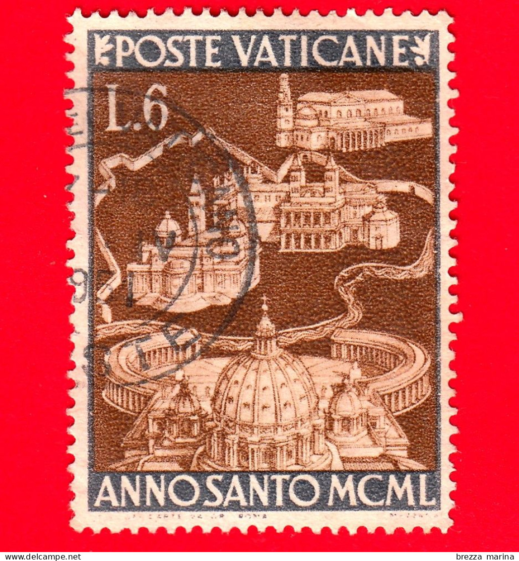 VATICANO - Usato - 1949 - Anno Santo - Basiliche Giubilari  - 6 L: - Oblitérés