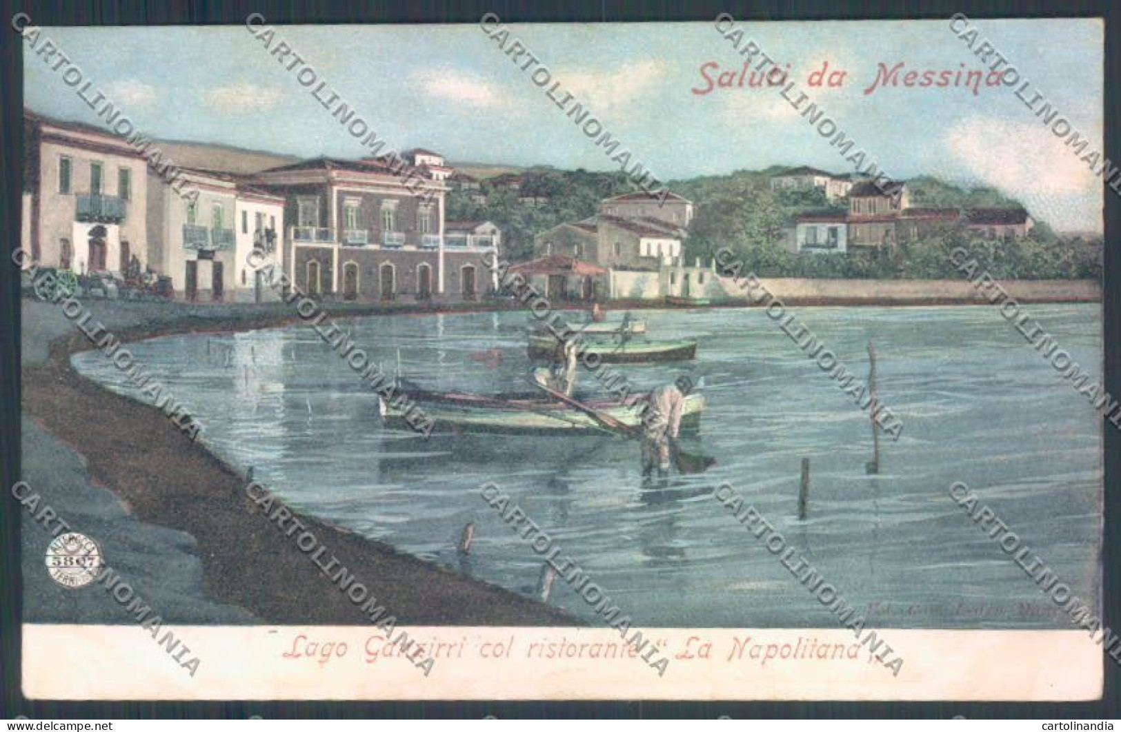 Messina Città Lago Ganzirri Alterocca Cartolina ZB9411 - Messina