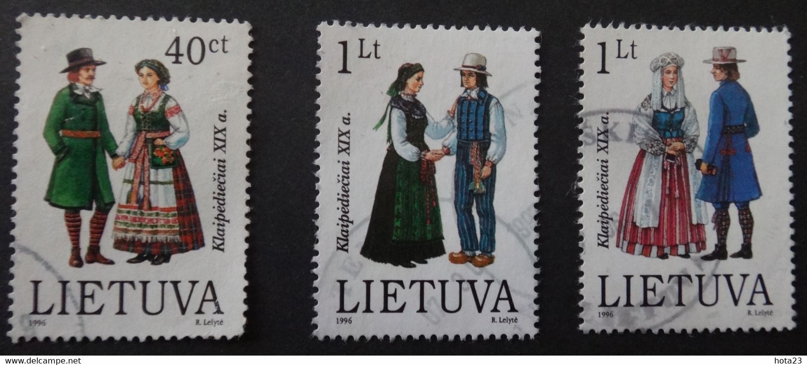 (!)  Lituanie – Lithuania – Lituania 1996 Yvert 535-37, Traditional Costumes Of Klaipeda - Used (0) - Litauen