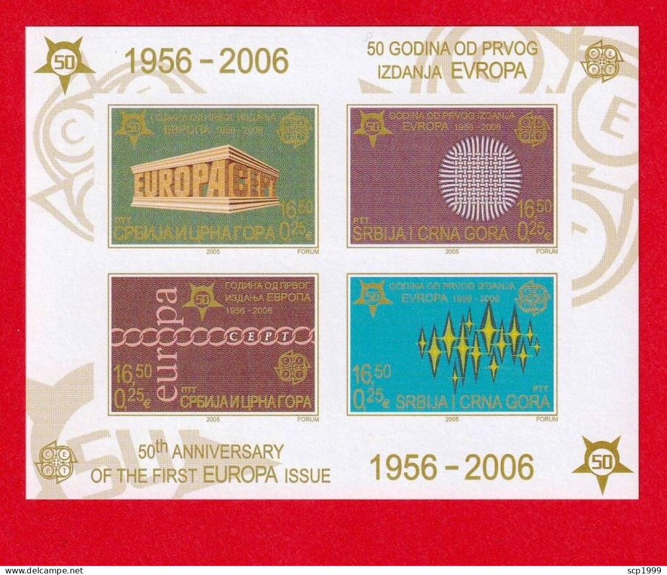 Serbia 2006 - Europa 50 Years Stamps 2 S/S MNH - Serbia