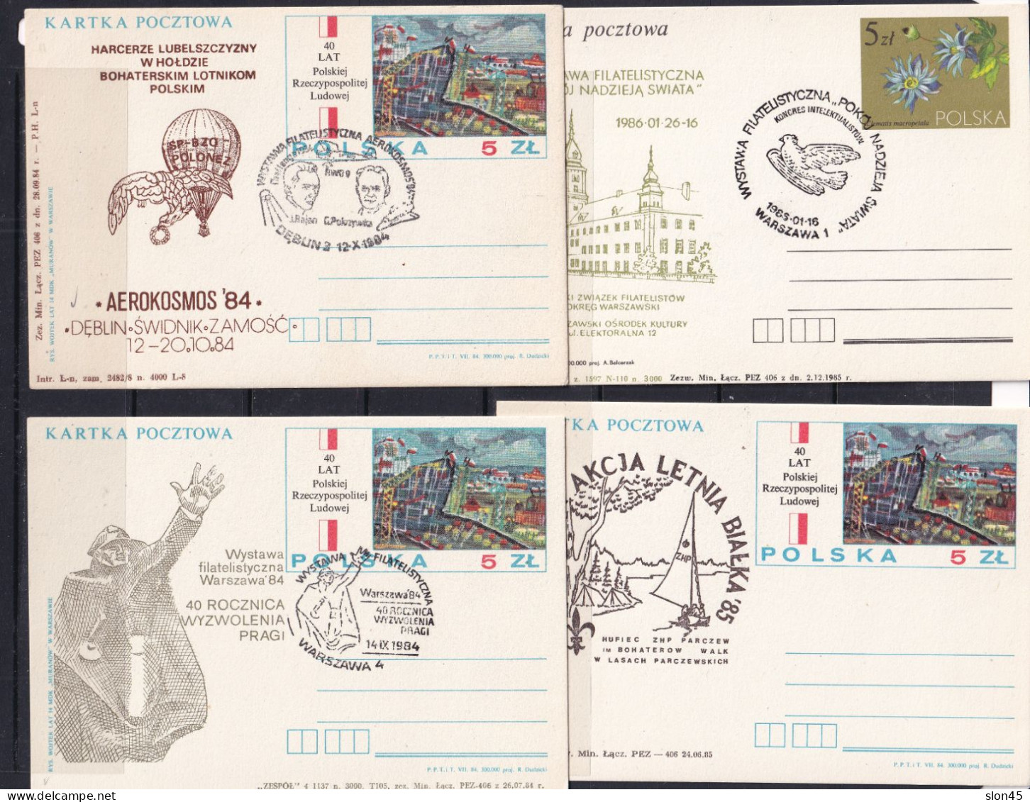 Poland 10 Postal Stationary Cards Special Cancel 5zl 16120 - Pologne