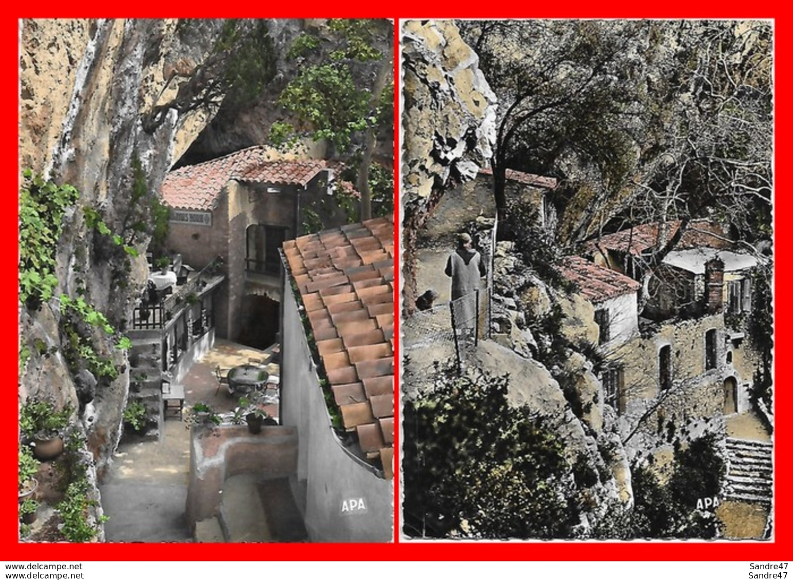 2 CPSM/gf (66) SAINT PAUL DE FENOUILLET.  Gorges De Galamus, L'Ermitage...H376 - Other & Unclassified