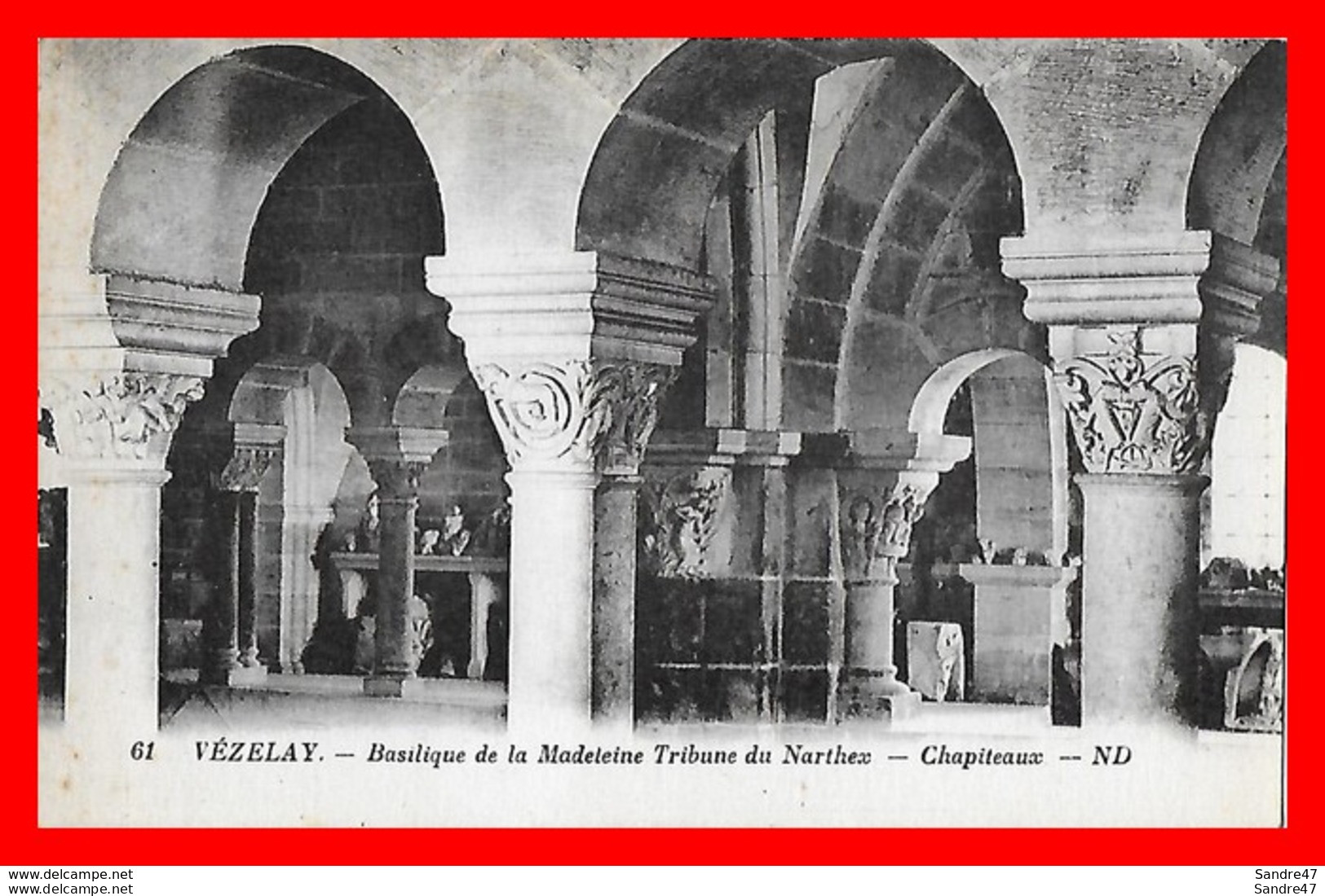 CPA (89)  VEZELAY.  Basilique De La Madeleine. Tribune Du Narthex. Chapiteaux...H352 - Vezelay