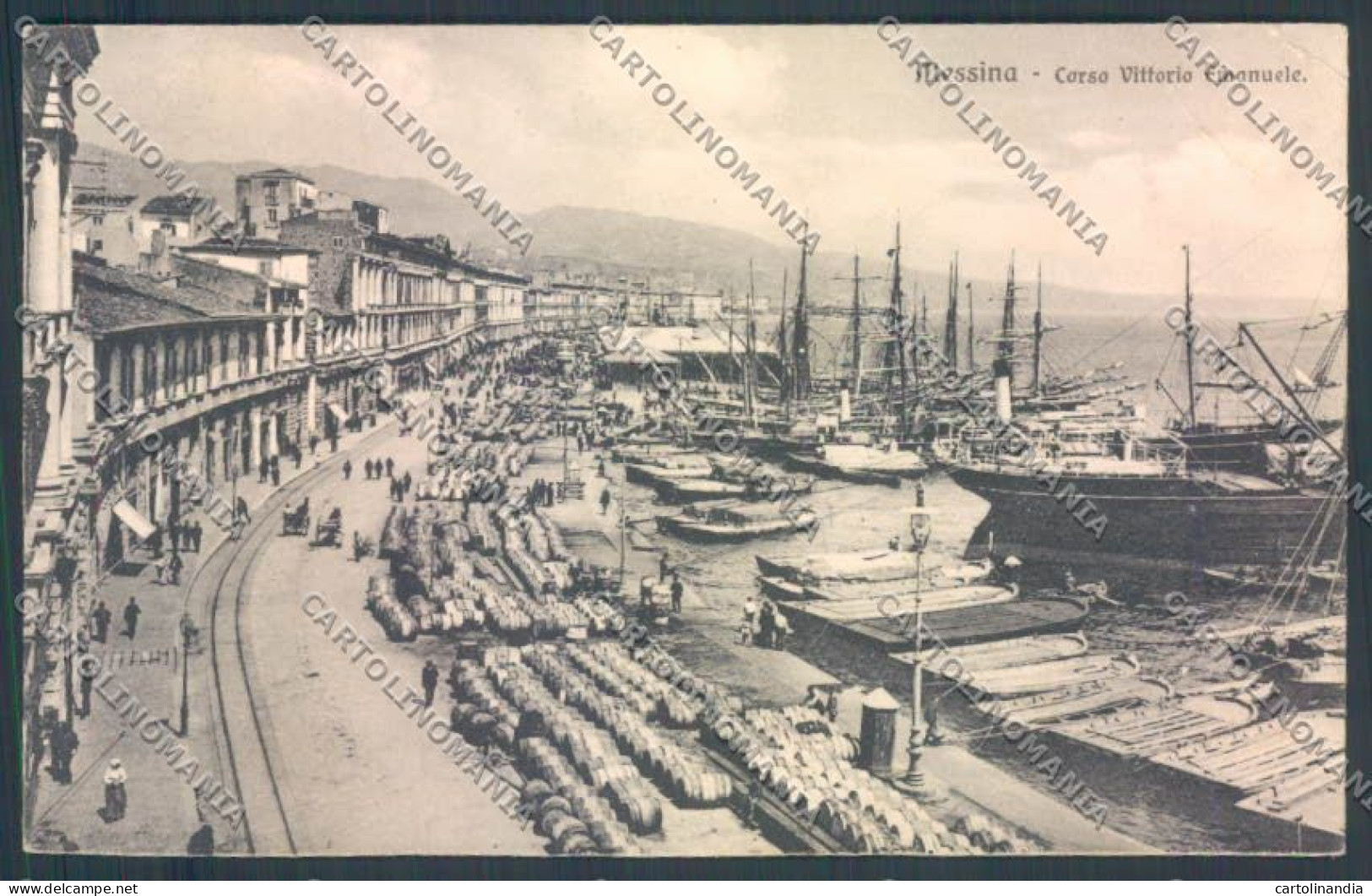 Messina Città Corso Vittorio Emanuele PIEGHINE Cartolina ZB9551 - Messina