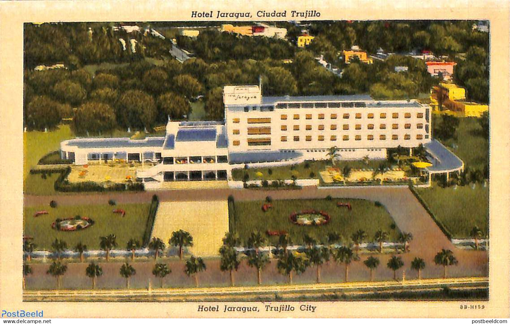 Dominican Republic 1948 Postcard 9c, Hotel Jaragua, Unused Postal Stationary, Various - Hotels - Hostelería - Horesca