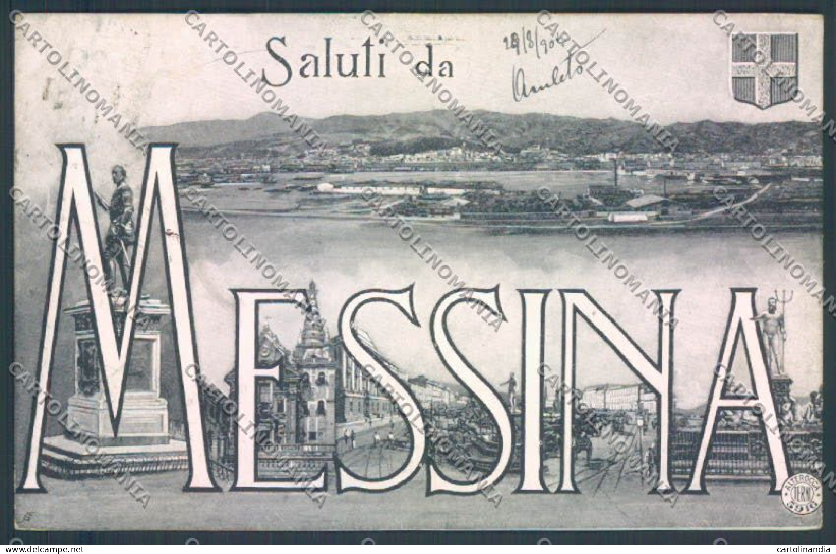 Messina Città Saluti Da Alterocca Cartolina ZB9557 - Messina