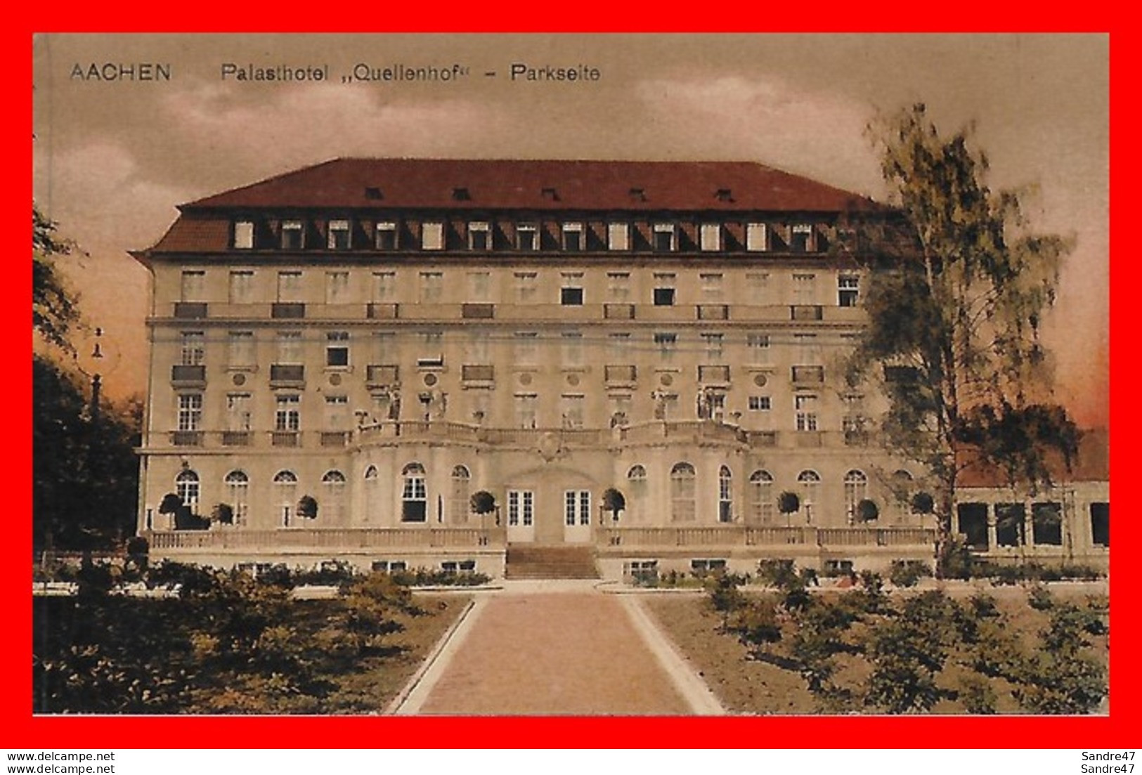 CPA AACHEN (Allemagne)  Palasthotel "Quellenhof", Parkseite..*8859 - Aken