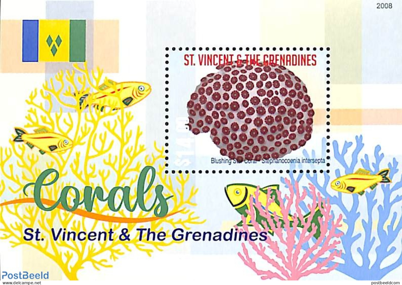 Saint Vincent 2020 Corals S/s, Mint NH, Nature - St.Vincent (1979-...)