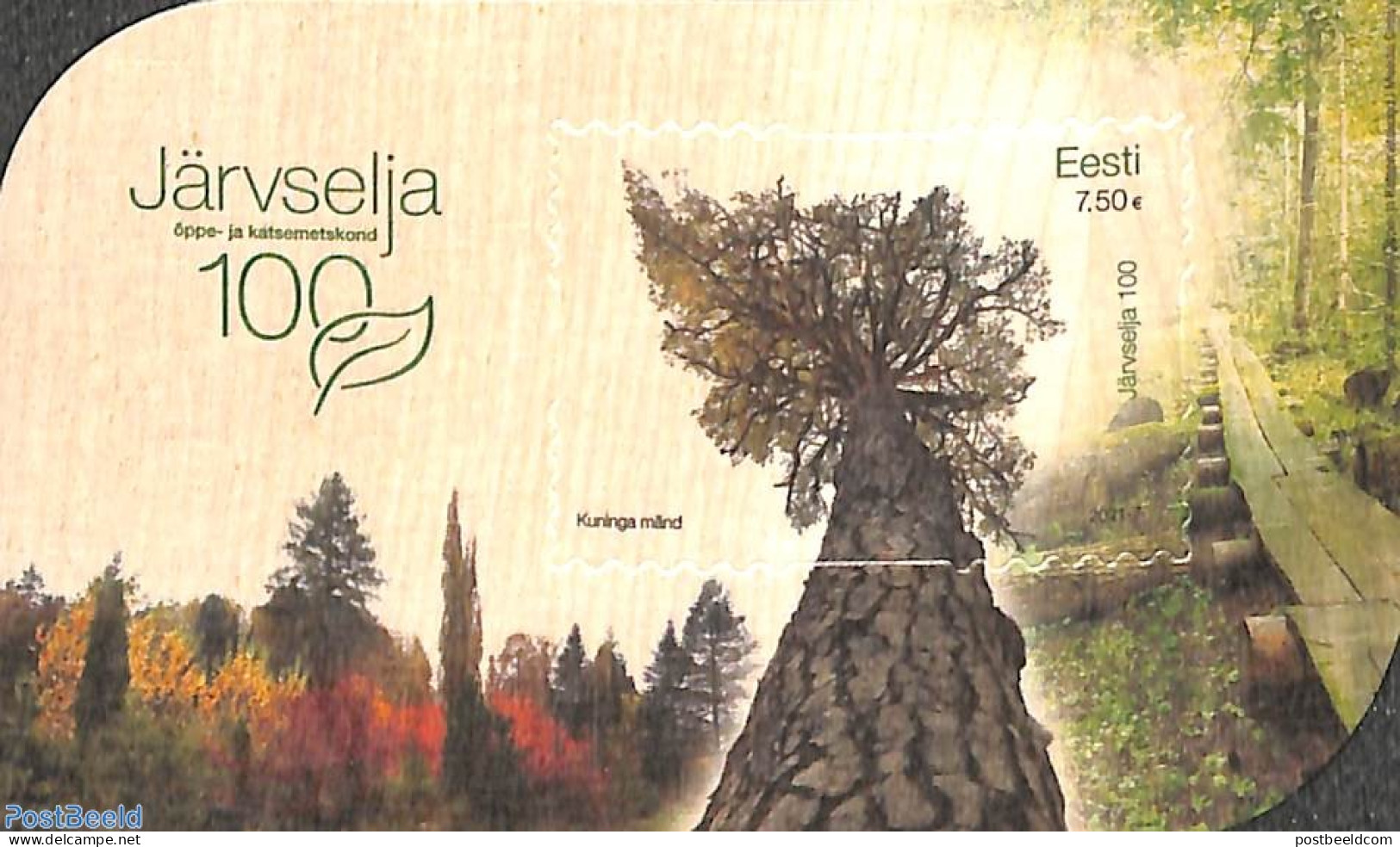 Estonia 2021 Forest Conservation S/s, Wood, Mint NH, Nature - Various - Trees & Forests - Other Material Than Paper - Rotary, Club Leones