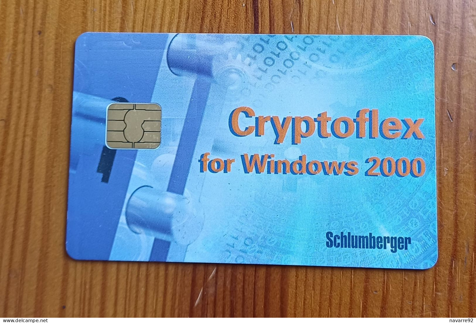 JOLIE ET ANCIENNE CARTE A PUCE SCHLUMBERGER WINDOWS 2000 B.E !!! - Ausstellungskarten