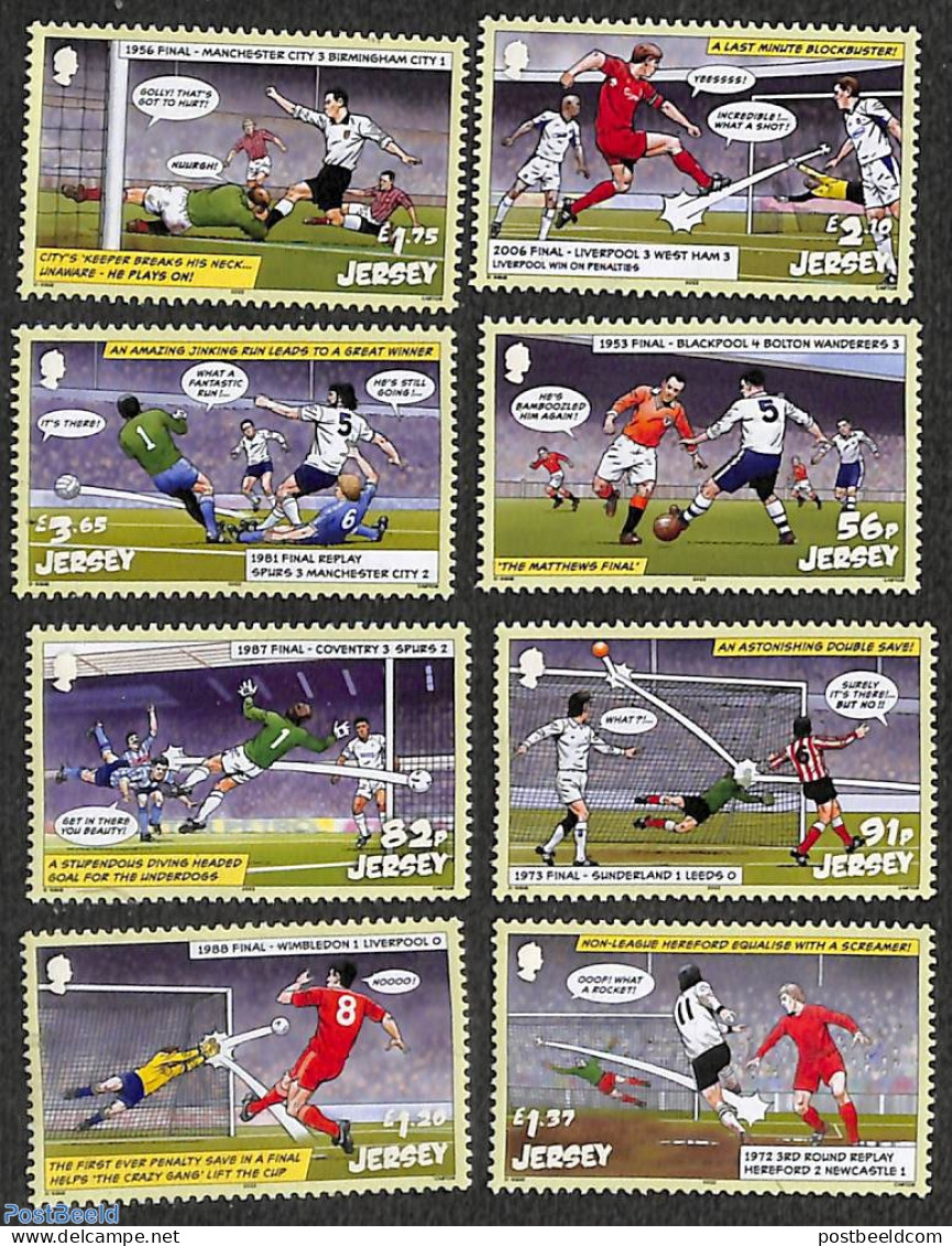 Jersey 2022 FA Cup Moments 8v, Mint NH, Sport - Football - Art - Comics (except Disney) - Stripsverhalen