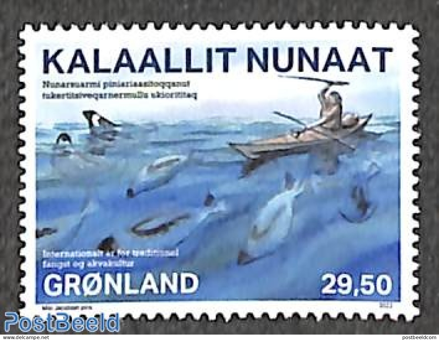 Greenland 2022 Tradional Fishing 1v, Mint NH, Nature - Transport - Fish - Fishing - Ships And Boats - Nuevos