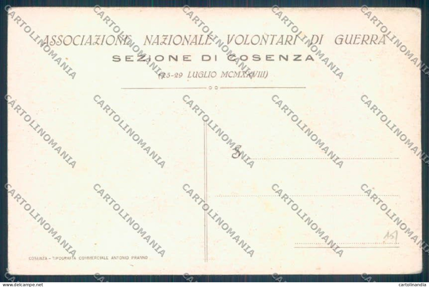 Cosenza Città Associazione Volontari Di Guerra Cartolina ZB8904 - Cosenza